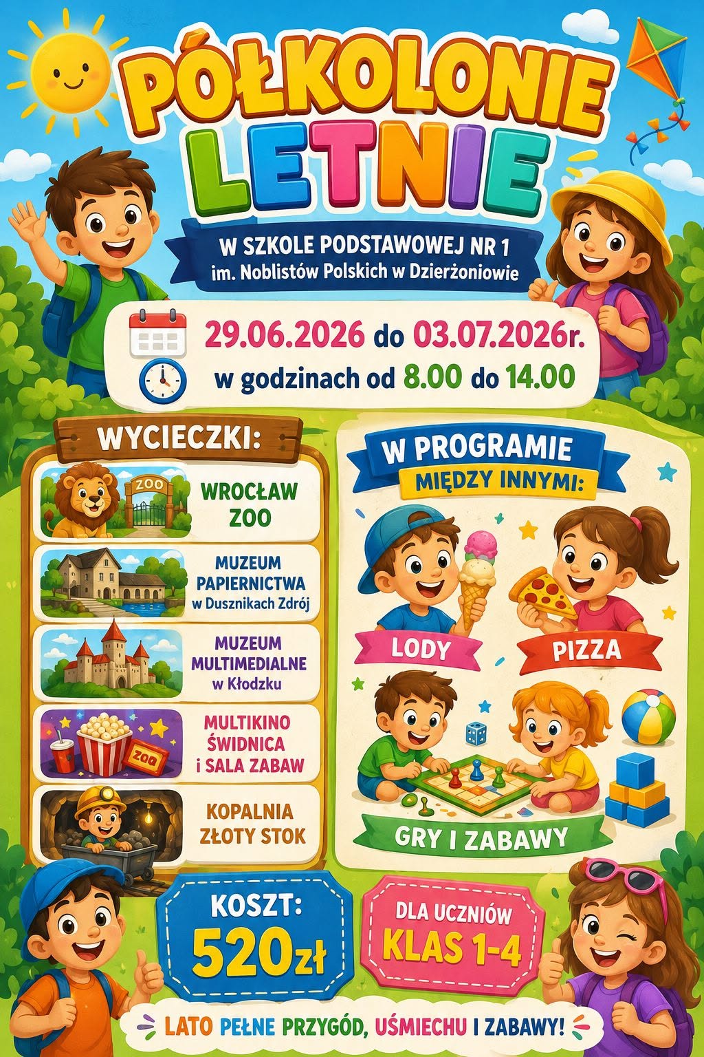 Półkolonie letnie Półkolonie letnie - plakat